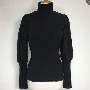 Walter Baker Miss Turtleneck Puff Sleeve Knit Top